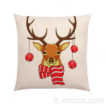 Tema newdeer carino in lino in cotone popolare cuscino